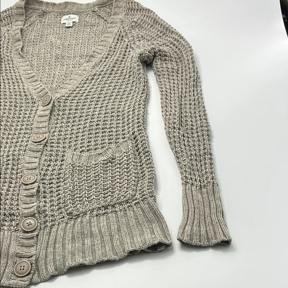 Bella Swan Core American Eagle Knit Cardigan Y2K Twilight Grunge Small Gray